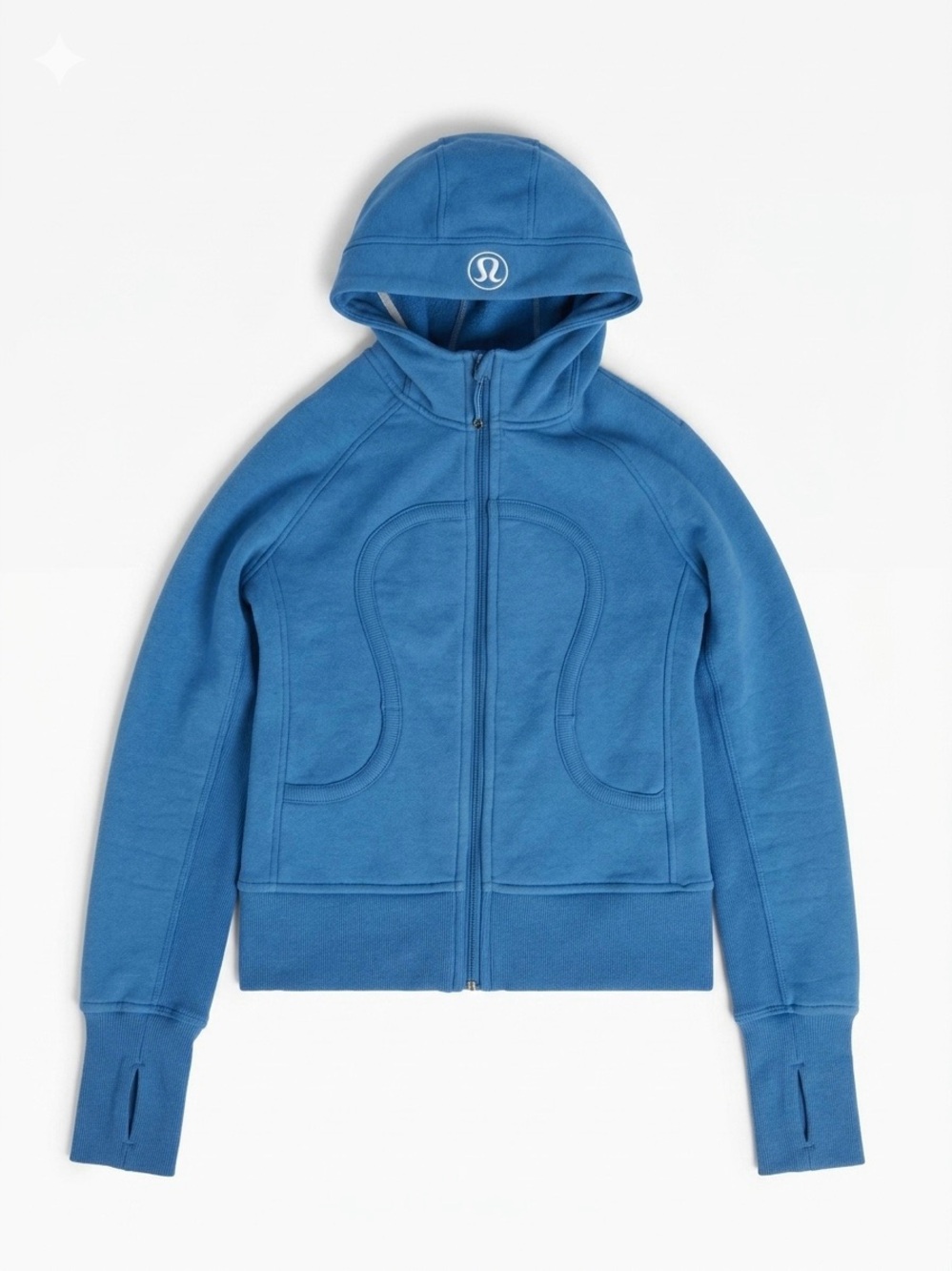 lululemon athletica Blue Full-Zip Hooded Scuba Jacket